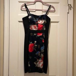 Black Halo spaghetti strap little black dress